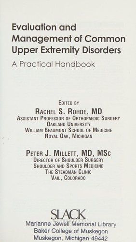 Evaluation and management of common upper extremity disorders