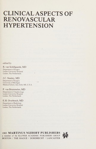 Clinical aspects of renovascular hypertension