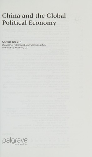 CHINA AND THE GLOBAL POLITICAL ECONOMY