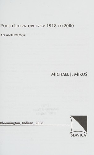 Polish Literature from 1918 to 2000