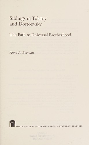 Siblings in Tolstoy and Dostoevsky