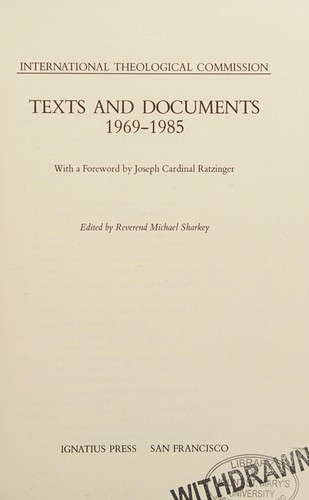 Texts and documents, 1969-1985