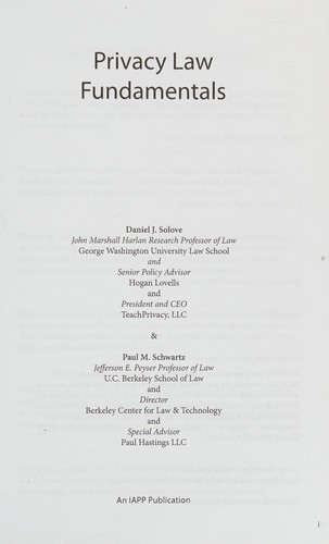 Privacy Law Fundamentals