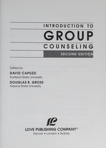 Introduction to group counseling