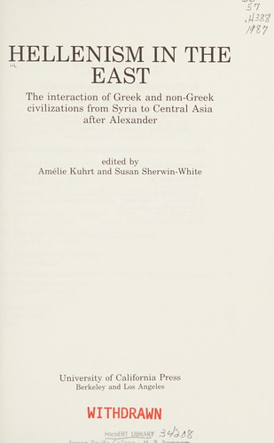 Hellenism in the East