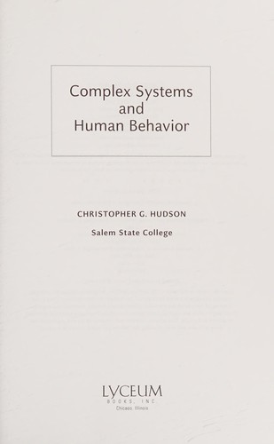 Human behavior and complex systems