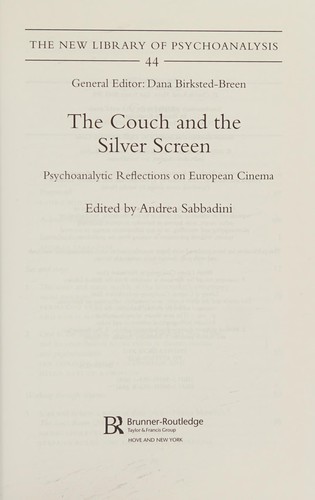 Couch and the Silver Screen: Psychoanalytic Reflections on European Cinema