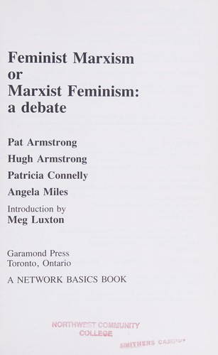 Feminist Marxism or Marxist Feminism