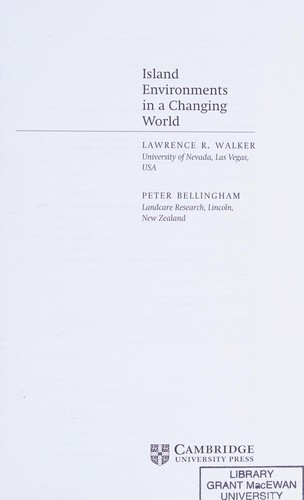 Island Environments in a Changing World