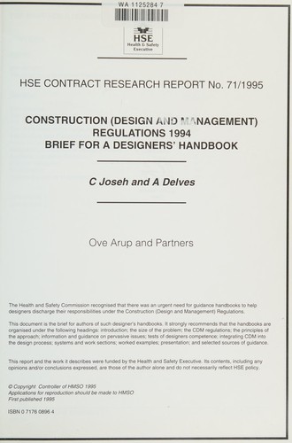 Construction (Design and Management) Regulations 1994