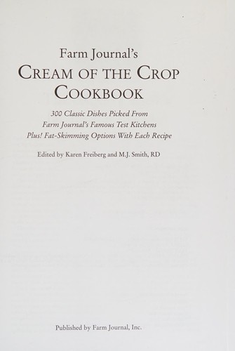 Farm Journal's Cream of the Crop Cookbook