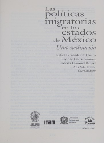 Las políticas migratorias en los estados de México