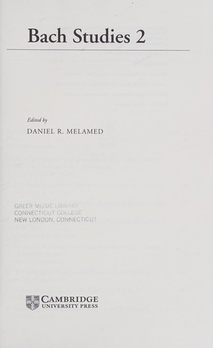 Bach studies