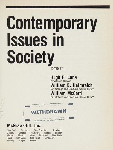 Contemporary Issues in Society