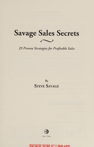 Savage sales secrets