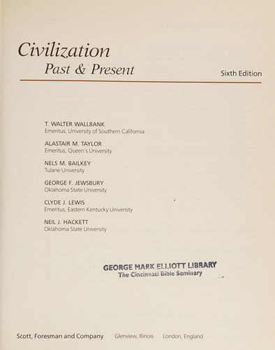 Civilization Past & Present