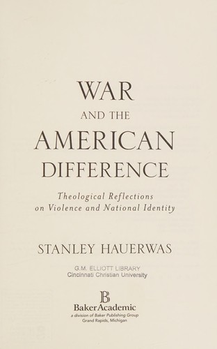 War and the American Difference