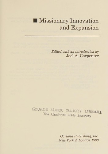 Missionary innovation and expansion