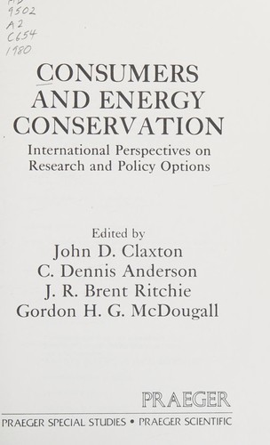 Consumers and Energy Conservation