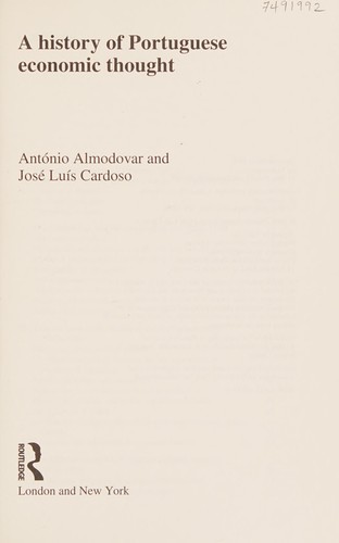 A History of Portuguese Economic Thought