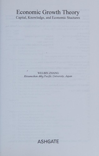 ECONOMIC GROWTH THEORY: CAPITAL, KNOWLEDGE AND ECONOMIC STUCTURES