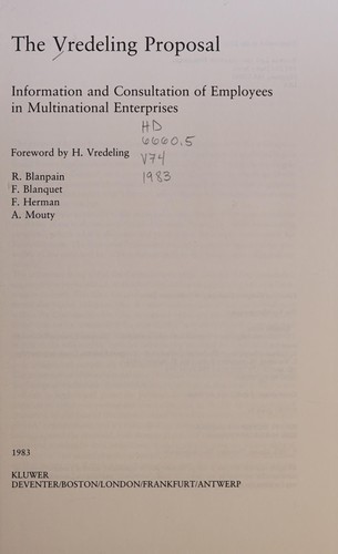 The Vredeling Proposal