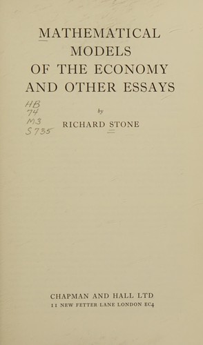 Mathematical Models of the Economy