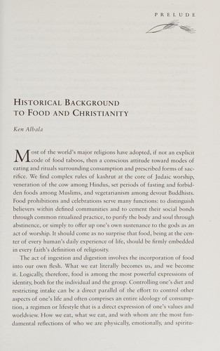 Food and Faith in Christian Culture