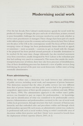 Modernising Social Work