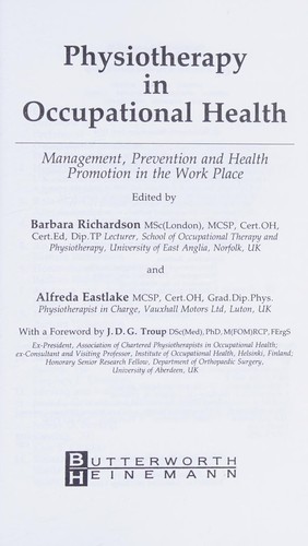 Physiotherapy in occupational health