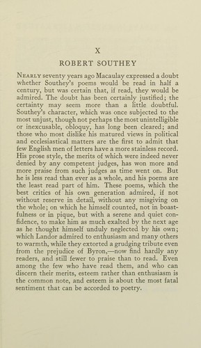 The Collected Essays and Papers of George Saintsbury, 1875-1920