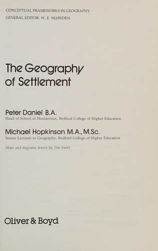 The Geography of Settlement