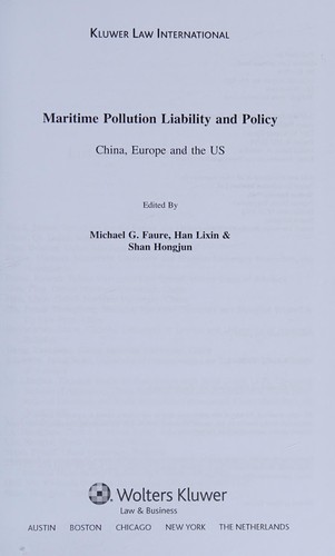 Maritime Pollution Liability and Policy