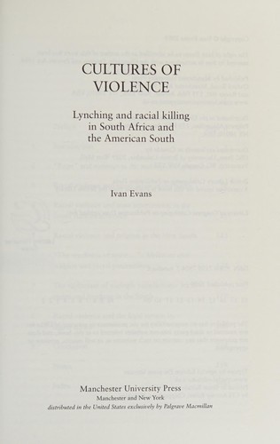 Cultures of violence