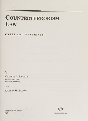 Counterterrorism law
