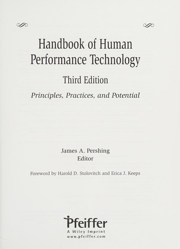 Handbook of Human Performance Technology