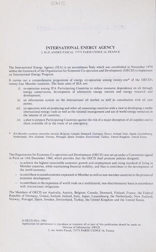 Energy Policies and Programmes of IEA Countries, 1981 Review