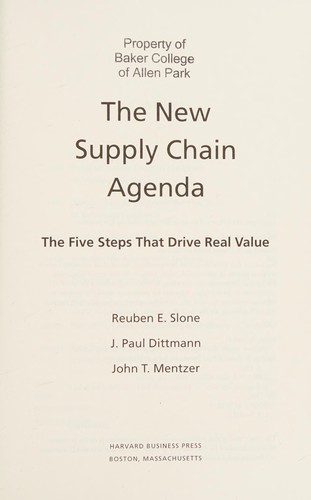 The new supply chain agenda