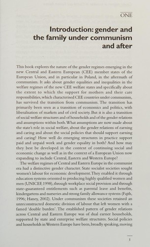 Gender Regimes in Transition in Central and Eastern Europe