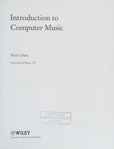 Introduction to Computer Music