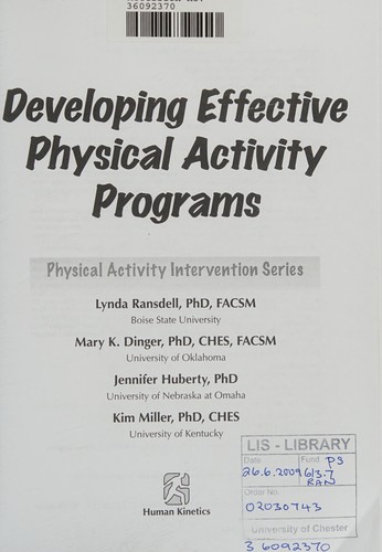 Developing Effective Physical Activity Programs