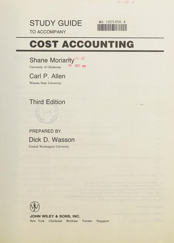 Study guide to accompany Cost accounting