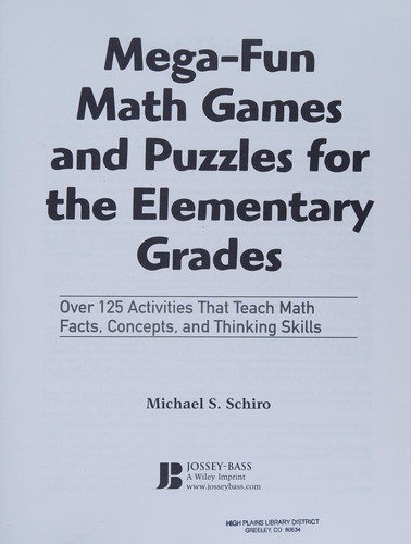 Mega-fun Math Games and Puzzles for the Elementary Grades