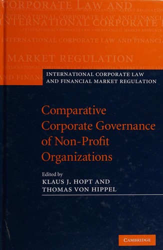 Comparative Corporate Governance of Non-Profit Organizations