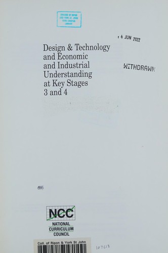 Design & technology and economic and industrial understanding at key stages 3 and 4