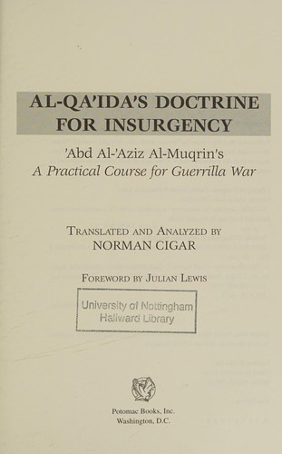 Al-Qaida's doctrine for insurgency