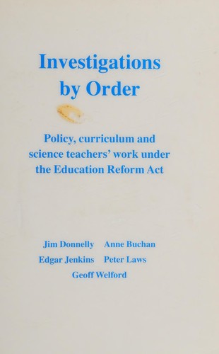 Investigations by Order
