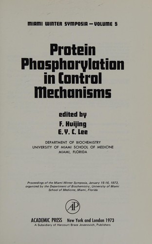 Protein phosphorylation in control mechanisms
