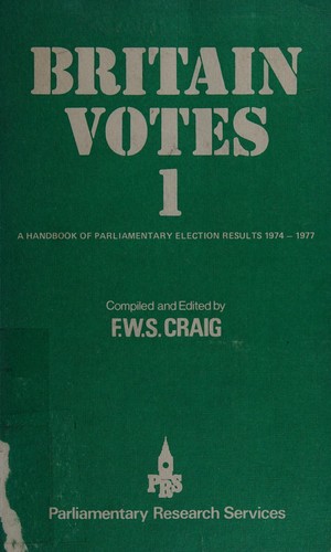 A Handbook of Parliamentary Election Results, 1974-1977