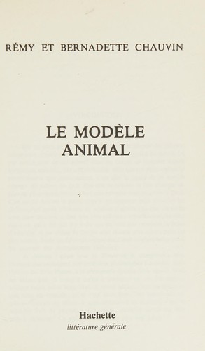 Le modèle animal